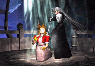 Aerith Gainsborough and Sephiroth
